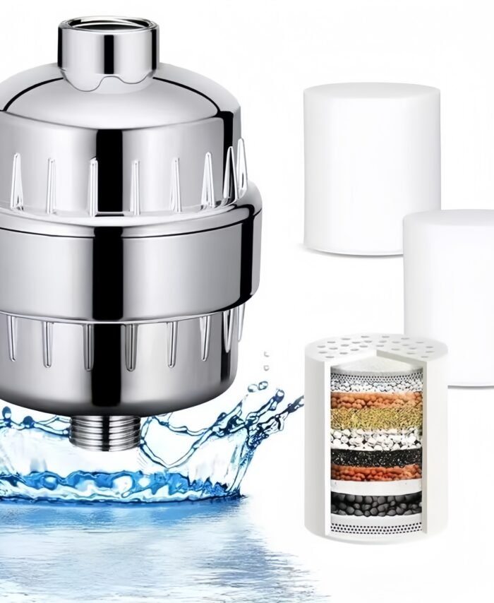 Multi-Layer Shower Water Filter with Activated Carbon Cartridge for Hard Water