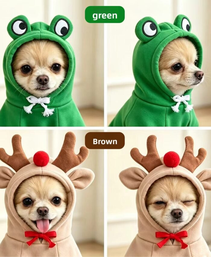 Pet Christmas Hooded Fleece Jacket