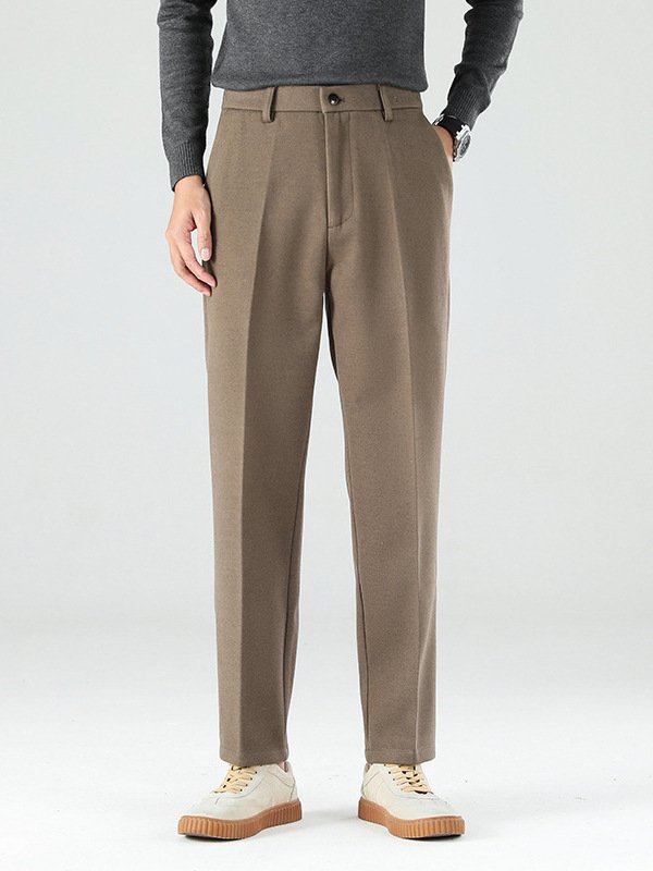 Men's Casual Pants Straight-Leg Drapey Dress Pants Long Pants
