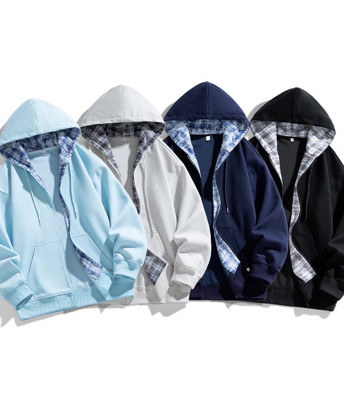 Men's loose-fitting hooded sweatshirt