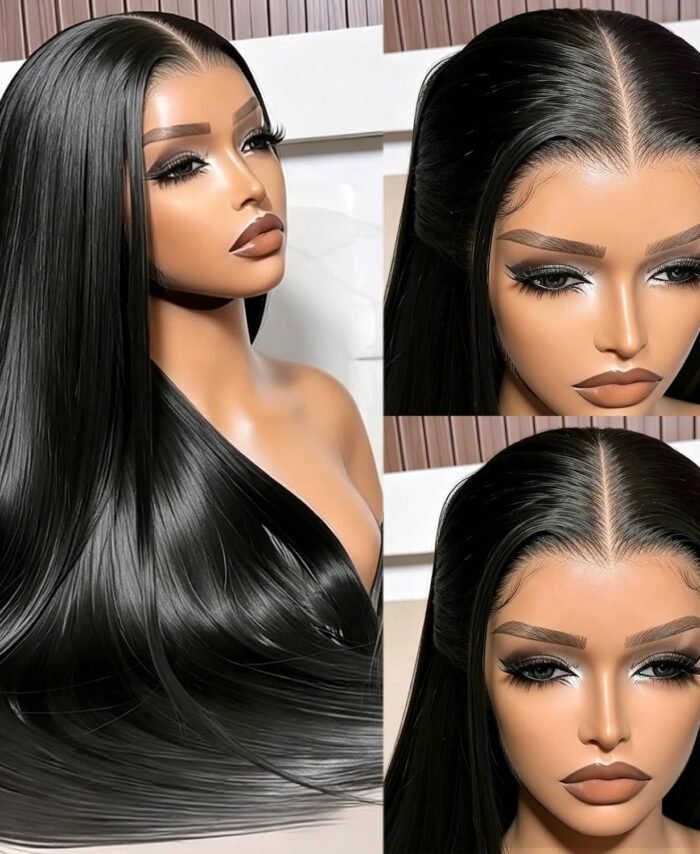 13x6 Glueless Lace Front Wig Natural Hairline Synthetic Hair