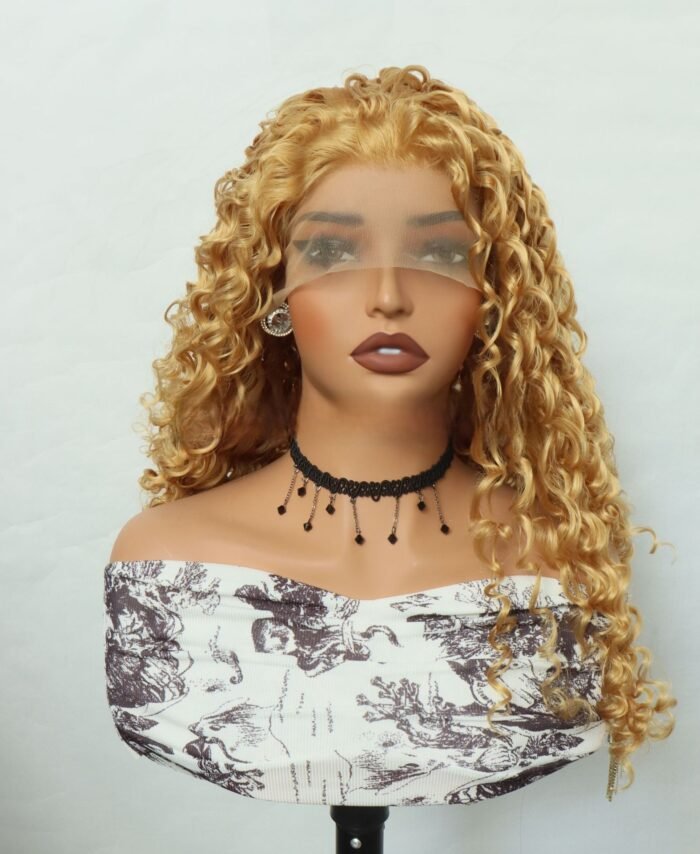 13x4 Lace Front Golden Curly Wig