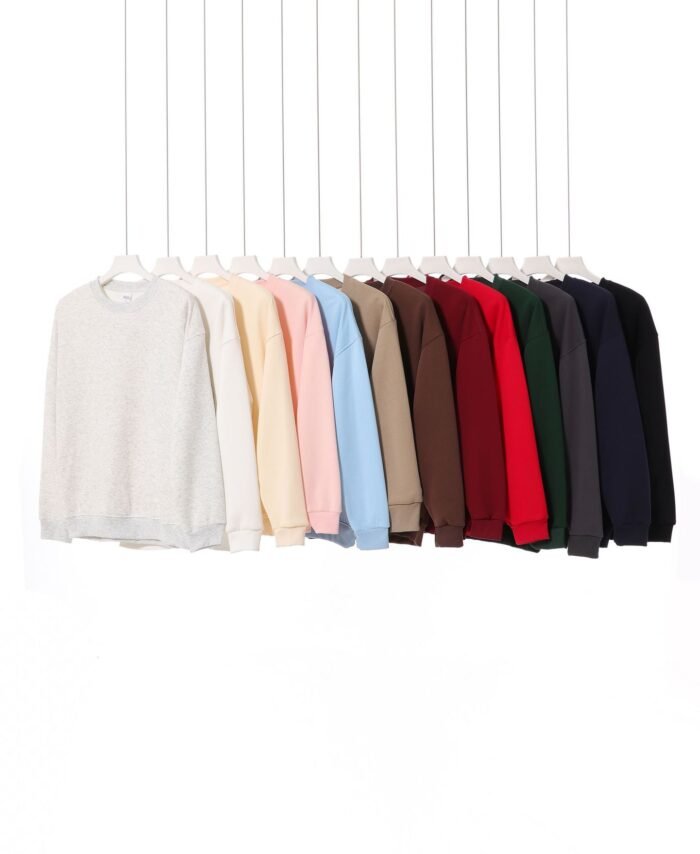 Crewneck Sweatshirt Basic Loose Solid Color Men's and Women's Base Sweatshirt