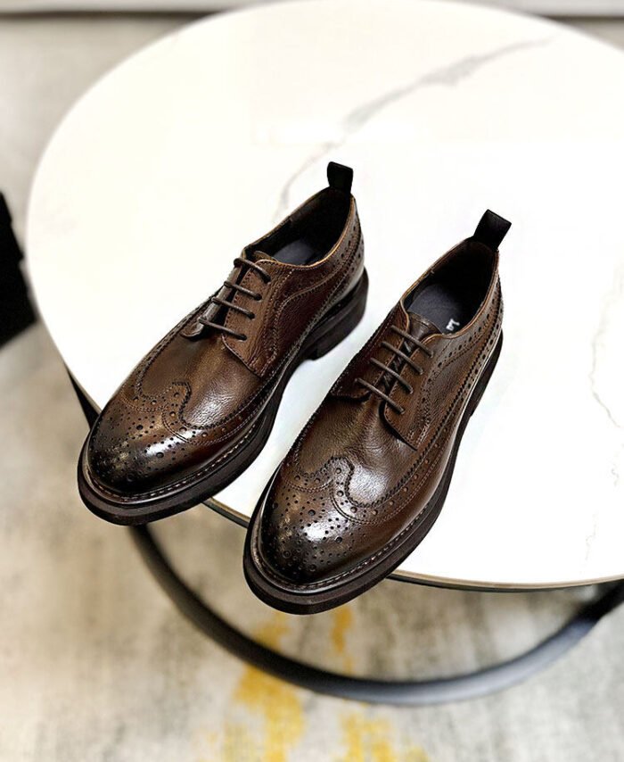 Mens Brogue Leather Casual Shoes