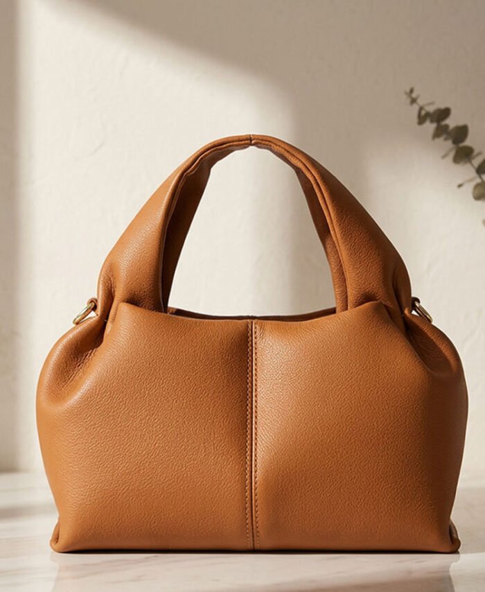 Women's Soft PU Leather Cloud Shape Commuter Handbag